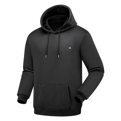 Heated Hoodie for Men, Electric Heating Sweatshirt with Fleece Lining, Winter Thermal Pullover Sweater, Battery Not Included